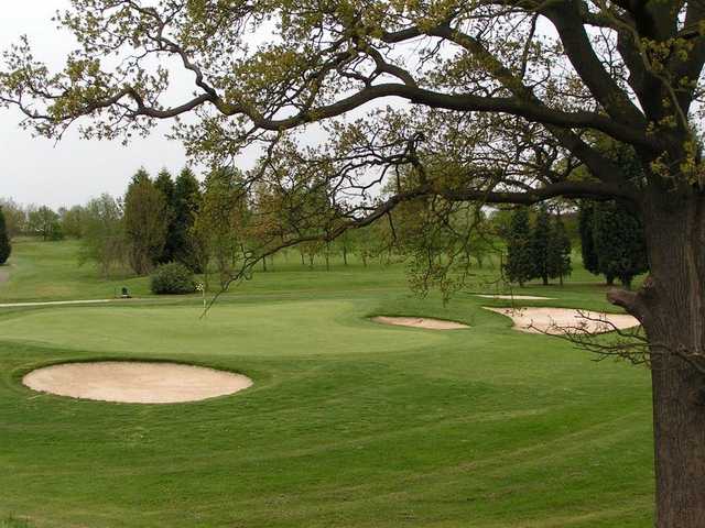 View from the 18th hole at Kent & Surrey Golf Club