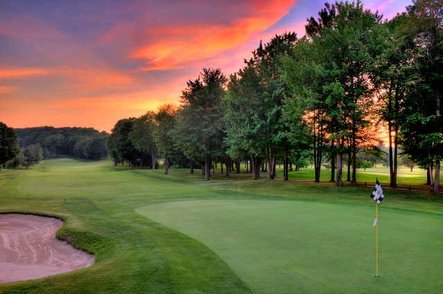 Sunset view of the 9th hole at Gaylord Golf Club