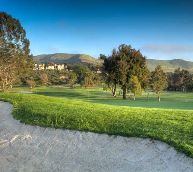 View of the 18th hole at San Juan Hills Golf Club