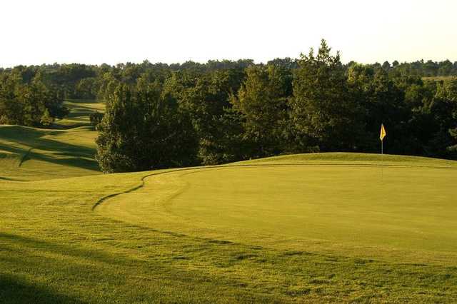 View of a green at Teetering Rocks Golf Course