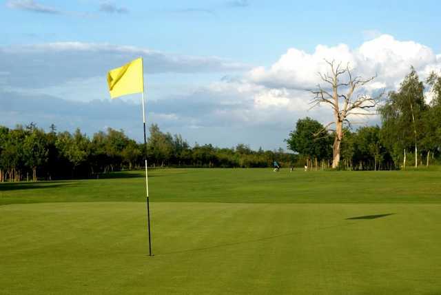 A greenside view of a fairway at Waterstock GC