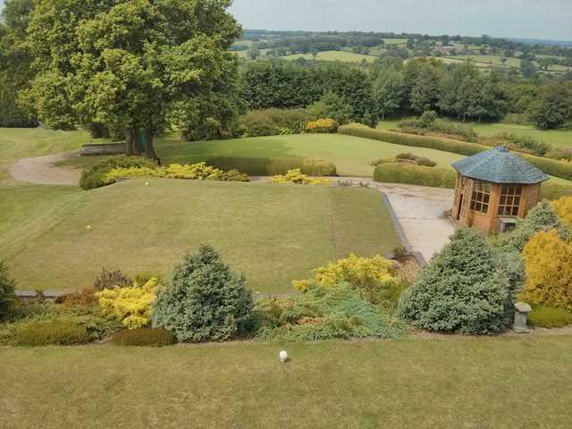 View from above the first tee and starters hut looking over the countryside at Manor Golf Club