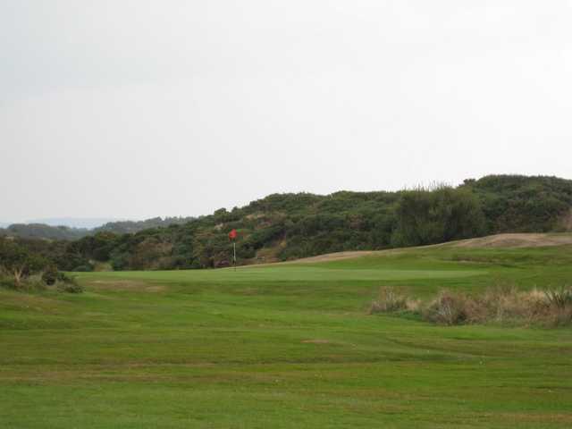 View of the 14th green at Holyhead Golf Club