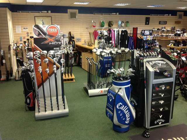 Pro shop interior, The Oaks Golf Centre