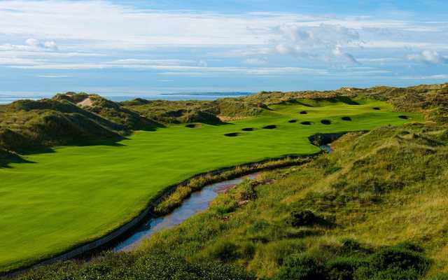 An example of the strategic bunkering at the Trump International Golf Links