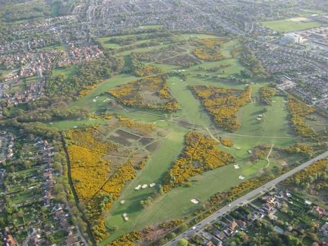 Aerial view of Rushmere golf course