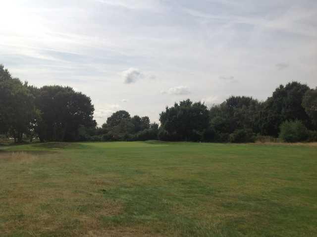 View of the 10th green and bunker at Rushmere Golf Club