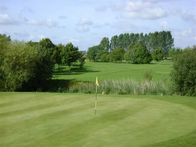 Looking back down the fairway from a well kept green at Horncastle