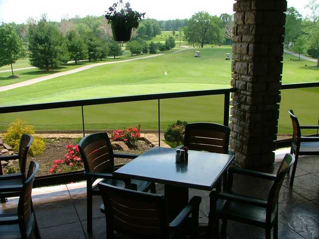 A view from the clubhouse terrace at Coppertop Golf Club