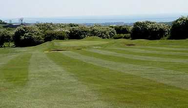 View down the 3rd fairway at Dyke Golf Club