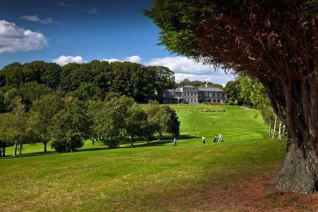 The 12th fairway with the clubhouse in the background at Wenvoe Castle Golf Club