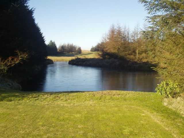 One of the course's water hazards