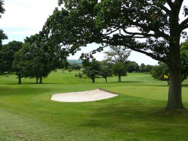 View down the fairway from the green at Denbigh