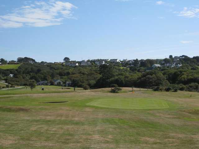 A view of the third green at Abersoch GC