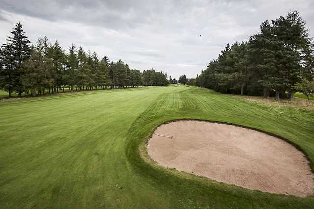Alyth Golf Course's tree-lined 16th fairway
