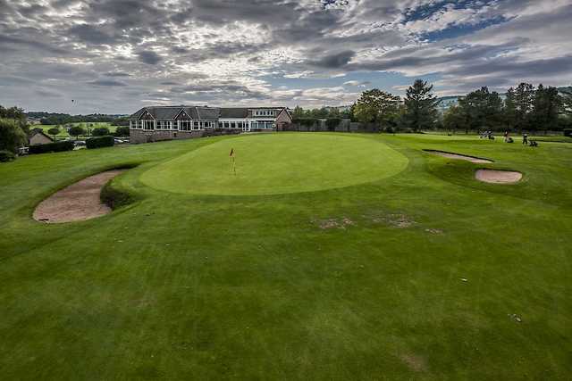 Alyth Golf Course's final green before the clubhouse