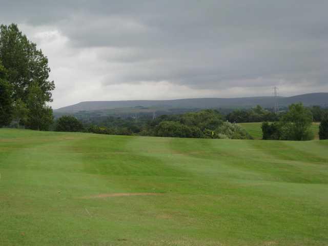 The approach to the 2nd green at Brookdale golf course