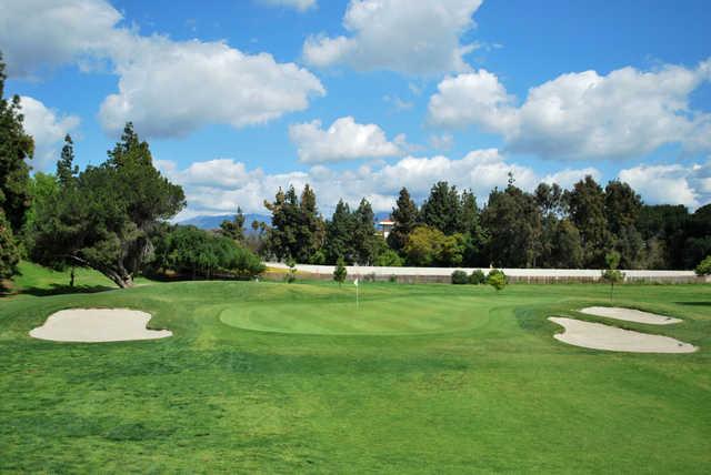View of a green at Whittier Narrows Golf Course
