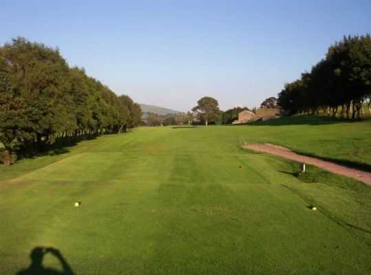 View down the fairway from the tee 