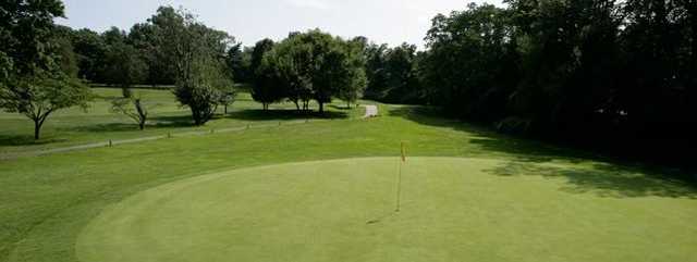 A view of a green from Kissena Park Golf Course