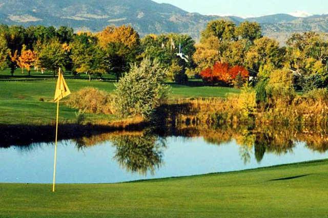 A view of a hole with water coming into play from Greg Mastriona Golf Courses at Hyland Hills