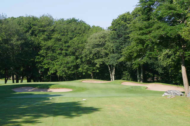 A view of the 13th green at Black Hall Club