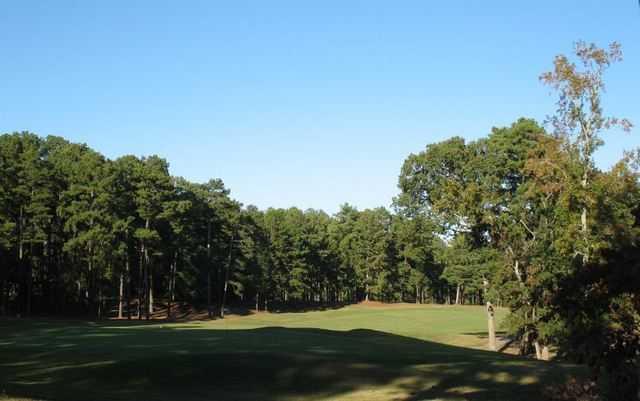 View of a green at Mystery Valley Golf Club