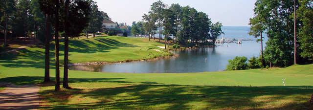 View of the 18th green at Timberlake Country Club.