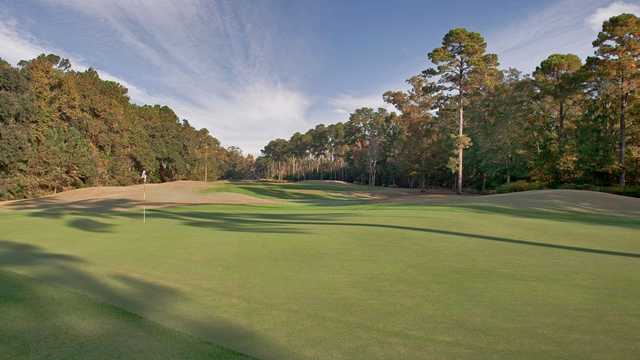 View of the 18th green at Crescent Pointe Golf Club