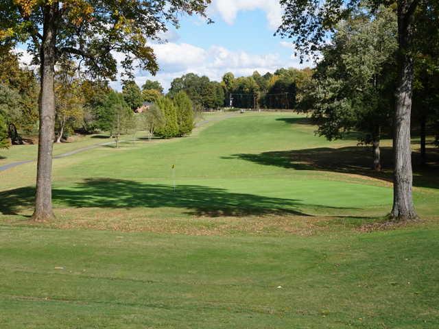 A view of the 6th hole at Reynolds Course from Tanglewood Golf Club