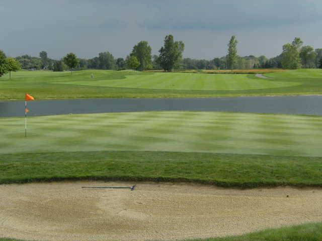 Looking back from the 18th hole at Coyote Golf Club