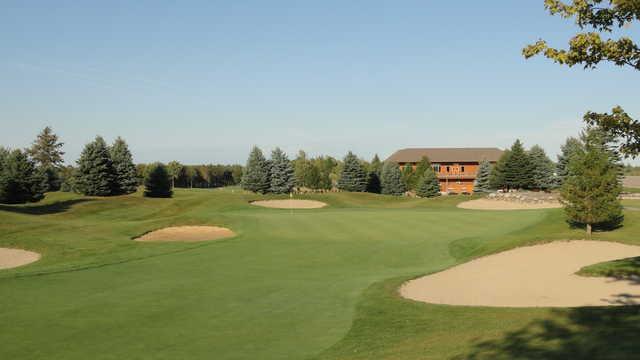 View of the finishing hole at Solitude Links Golf Course & Banquet Center