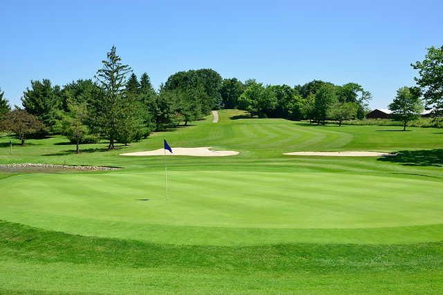 Looking back from a green at Conley Resort