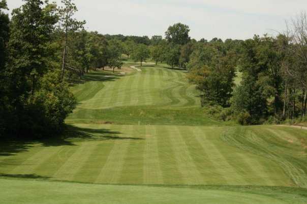 A view of the 3rd green at Mystic Creek Golf Club - Woods Course