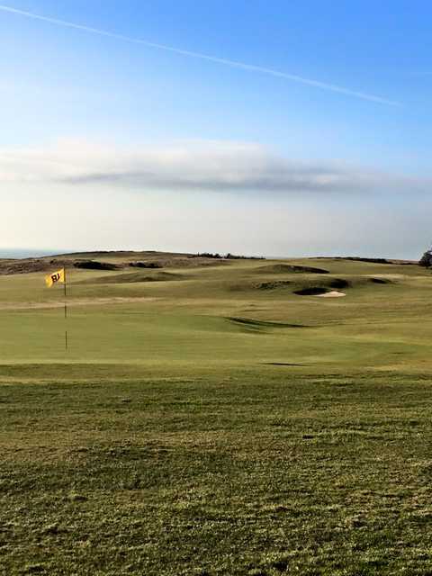 View of a green at Portpatrick Dunskey Golf Club.