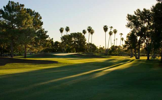 A view of the 12th green at Gold Course from Wigwam Resort