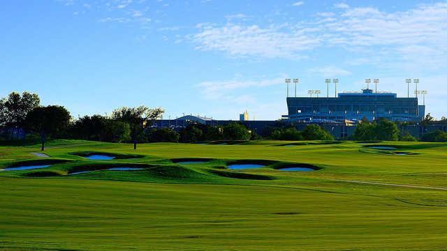 View of a green at The Golf Club at Texas A&M