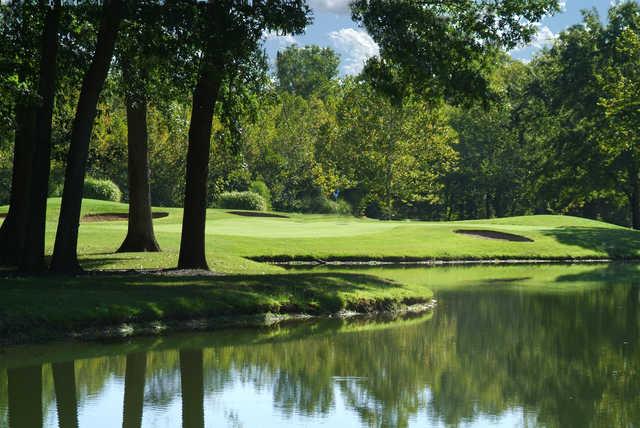 View of the par-3 8th hole at Crescent Farms Golf Course