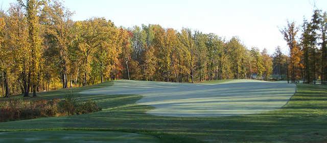 View of a green in autumn at Minnesota National Golf Course