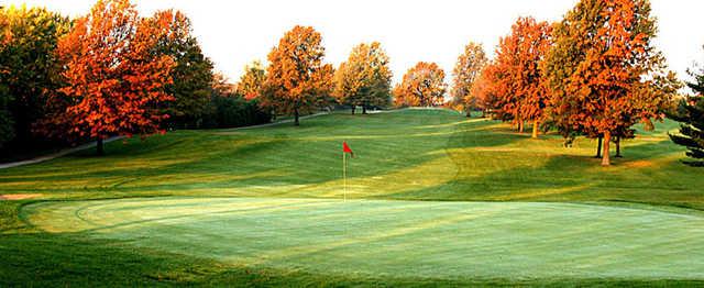 Autumn view of a green at Valle Vista Country Club