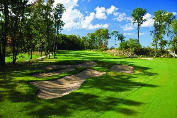 View of the bunkers on the 12th fairway from Wild Rock Championship at Wild Rock Golf Club 