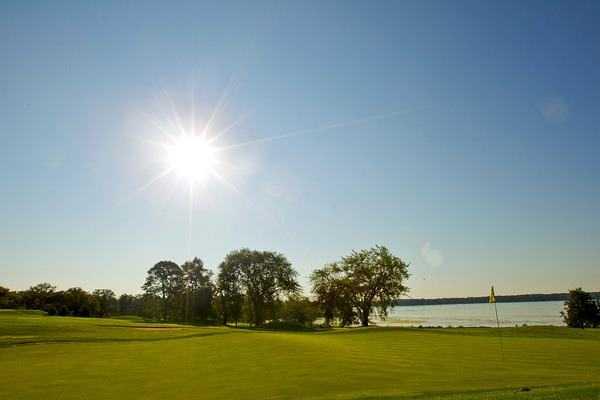 Sunny day from Majestic Oaks at Lake Lawn Resort