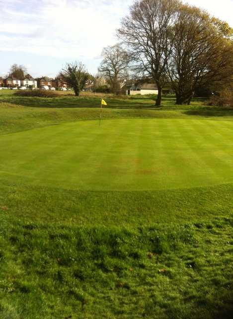 View of the 3rd green at Thames Ditton & Esher Golf Club