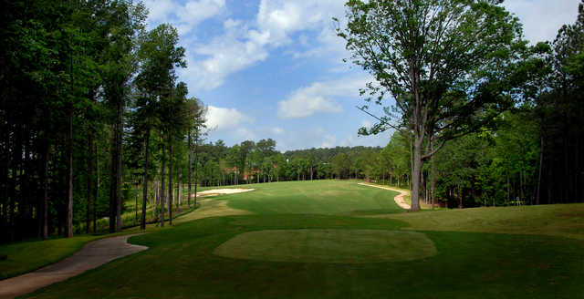 A view from a tee at Lonnie Poole Golf Course.