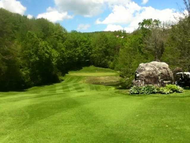 A view of a green at Sugar Mountain Golf Course