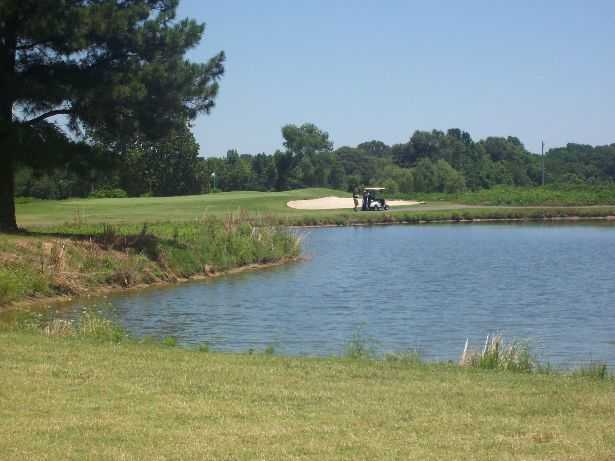 A view of the 5th green from fairway at Wedgewood Golf Course