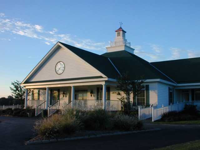 A view of the clubhouse at River Bend Links