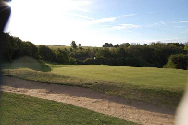 A tremendous bunker to test your short game skills at Hollingbury Park GC