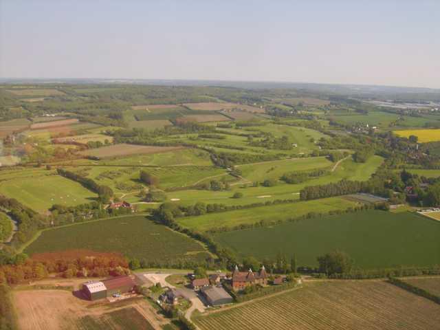 Birdseye view of the Cave Hotel & Golf Resort.