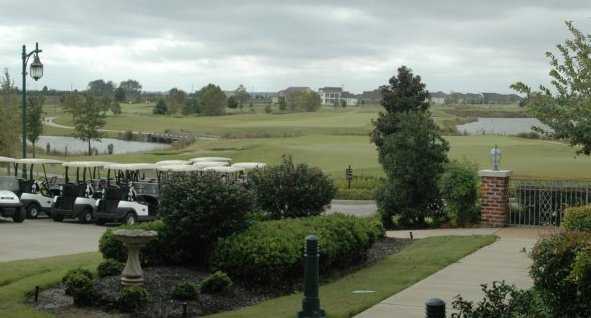 A view from Tunica National Golf and Tennis with golf carts on the left side